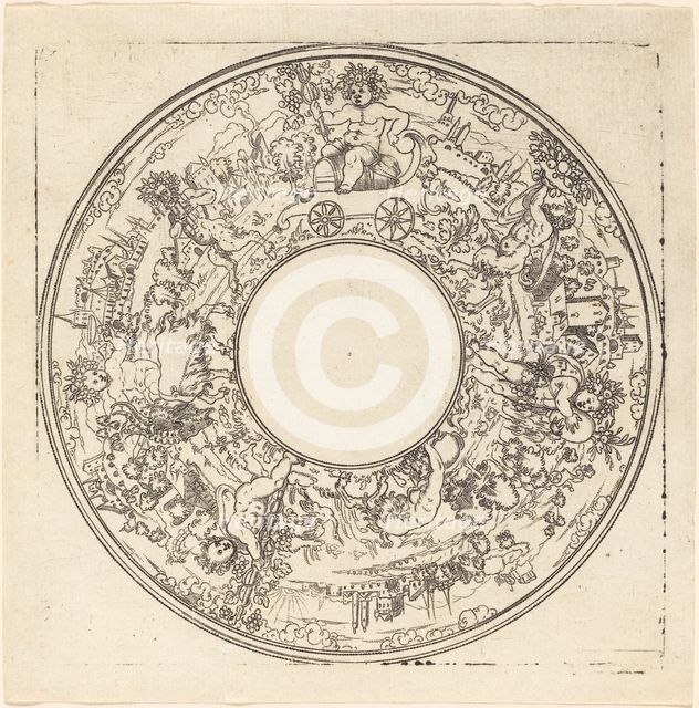 Bacchus in a Cart. Creator: Master I.S..