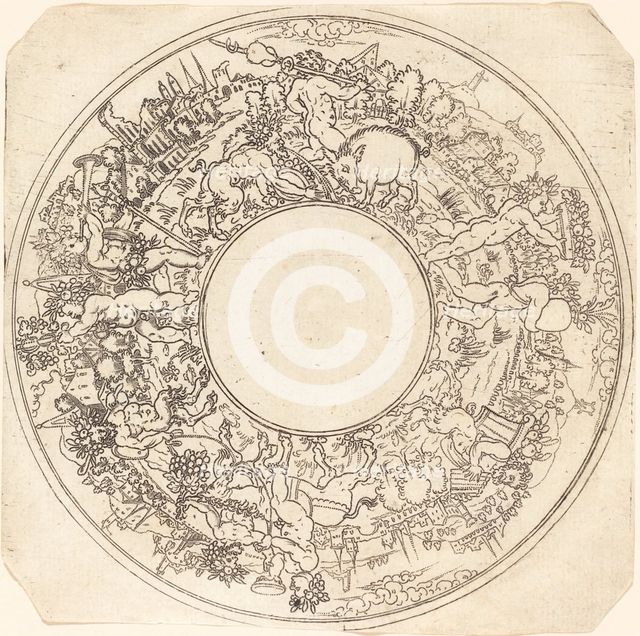 Bacchus on a Donkey. Creator: Master I.S..