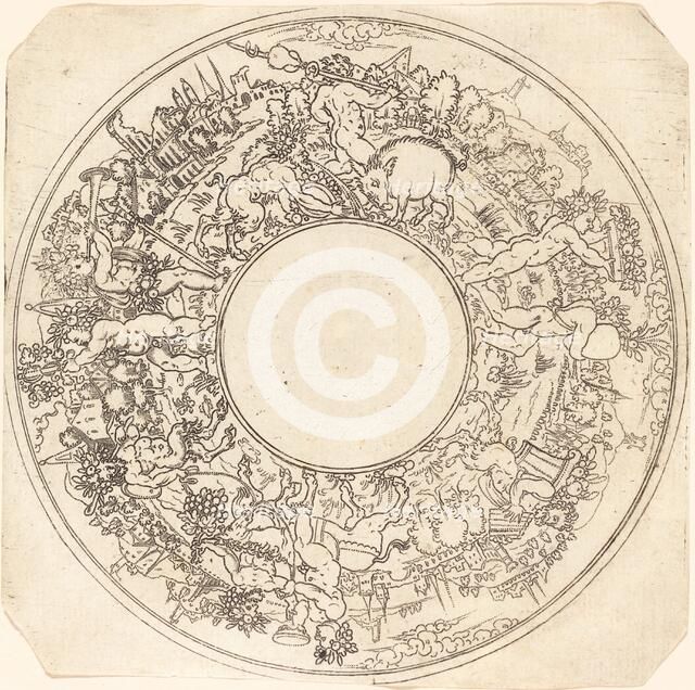 Bacchus on a Donkey. Creator: Master I.S..