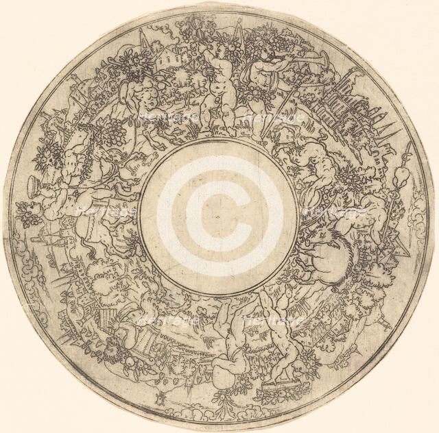 Bacchus on a Donkey. Creator: Master I.S..