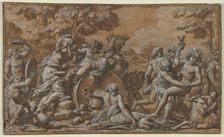Bacchanal, 1600s. Creator: Pietro da Cortona (Italian, 1596-1669), circle of