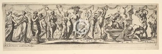 Bacchanal, 1615-42. Creator: Pierre Brebiette.