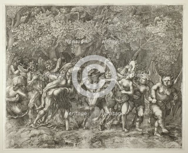 Bacchanal, c.1550. Creator: Giulio Sanuto.