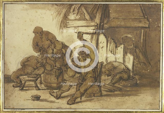 Bacchanal in the inn, before 1633-1635. Creator: Adriaen van Ostade.