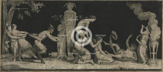 Bacchanal, The Game of Leap Frog, c. 1785. Creator: Laurent Guyot (French, 1756-); Jean Guillaume Moitte (French, 1746-1810).