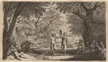 Bacchanal with a Dancing Couple in the Center. Creator: Willem Basse