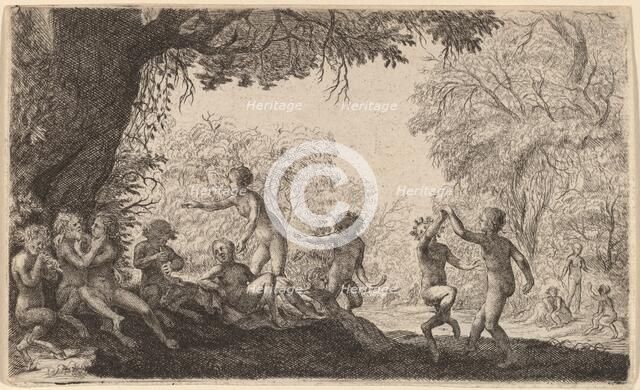 Bacchanal with a Dancing Couple on the Right. Creator: Willem Basse.
