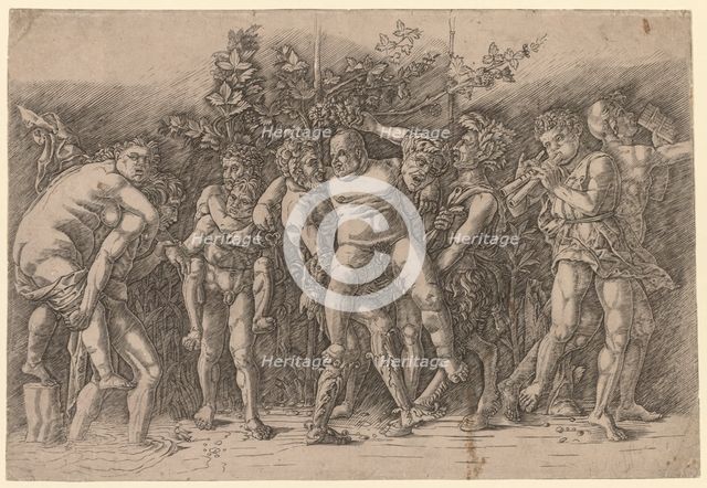 Bacchanal with Silenus. Creator: Giovanni Antonio da Brescia (Italian).