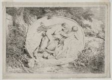 Bacchanales: Nymph Astride a Satyr , 1763. Creator: Jean-Honoré Fragonard (French, 1732-1806)