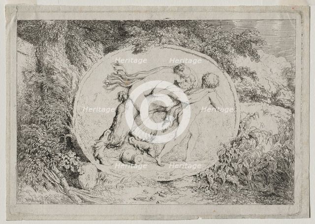 Bacchanales: Nymph Astride a Satyr , 1763. Creator: Jean-Honoré Fragonard (French, 1732-1806).