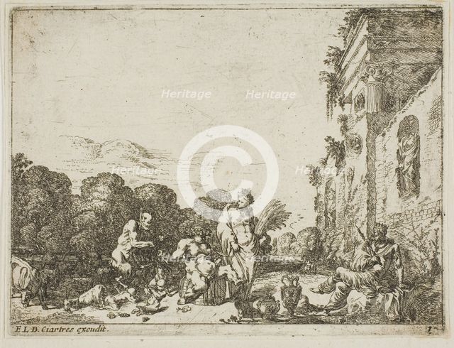 Bacchanalian Scene with Allegorical Figures, n.d. Creator: Johann Wilhelm Bauer.