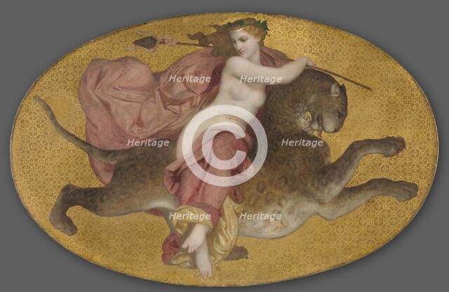 Bacchante on a Panther, 1855. Creator: William Adolphe Bouguereau (French, 1825-1905).