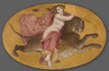 Bacchante on a Panther, 1855. Creator: William Adolphe Bouguereau (French, 1825-1905)