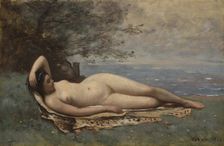 Bacchante by the Sea, 1865. Creator: Jean-Baptiste-Camille Corot
