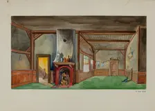 Backdrop for Puppet Show, c. 1937. Creator: Vera Van Voris