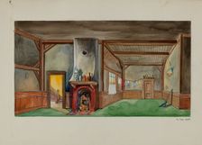 Backdrop for Puppet Show, c. 1937. Creator: Vera Van Voris