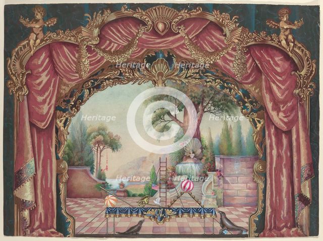 Backdrop for Vaudeville Stage, c. 1938. Creator: Perkins Harnly.