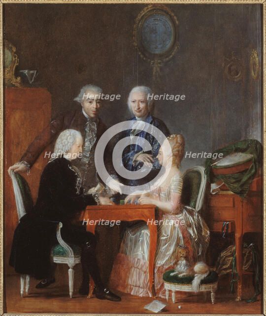 Backgammon game, c1780. Creator: Jean-Franois Garnerey.