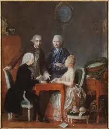 Backgammon game, c1780. Creator: Jean-Franois Garnerey