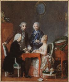 Backgammon game, c1780. Creator: Jean-Franois Garnerey