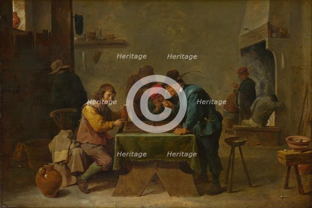 Backgammon Players, c. 1645. Artist: Teniers, David, the Younger (1610-1690)