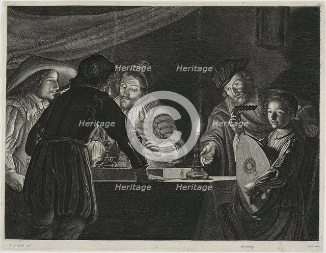 Backgammon Players, c. 1630. Creator: Lucas Vorsterman.