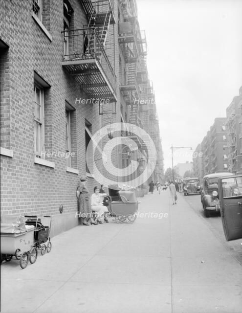 Background photo for Hightstown project, Bronx, New York, 1936. Creator: Dorothea Lange.