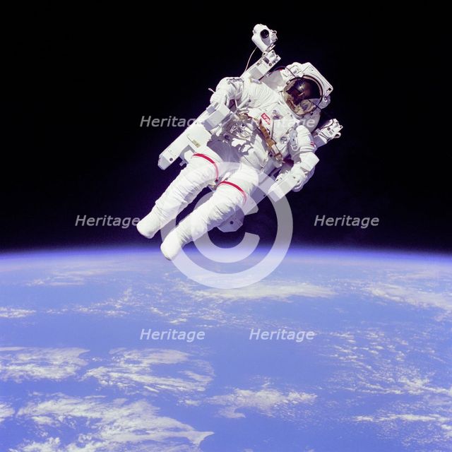 Backpacking, 1984. Creator: NASA.