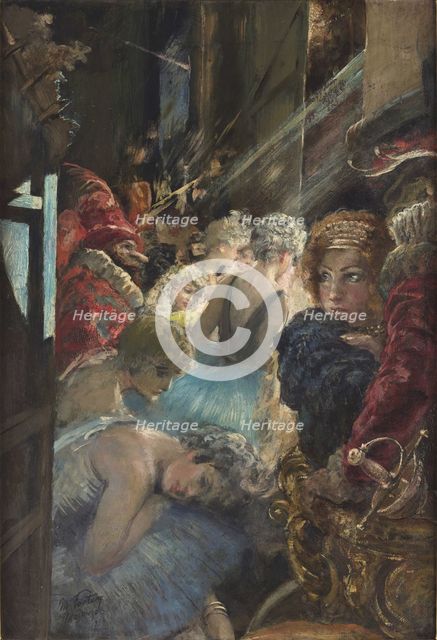 Backstage of Teatro alla Scala, 1934. Creator: Fortuny y Madrazo, Mariano (1871-1949).