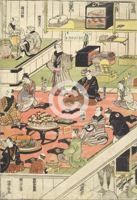 Backstage at an Edo Kabuki Theater, 1811. Creator: Utagawa Kunisada.