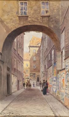 Backstreet in Vienna, 1894. Creator: Ludwig Hans Fischer