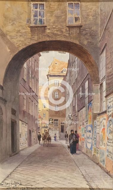 Backstreet in Vienna, 1894. Creator: Ludwig Hans Fischer.