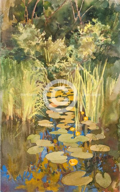 Backwater in Abramtsevo, c. 1888. Artist: Polenova, Elena Dmitryevna (1850-1898)