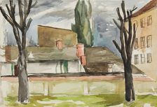 Backyard, 1943. Creator: Anny Dollschein