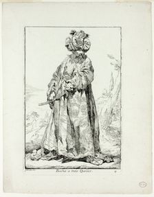 Bacha à trois Queues, plate four from Caravanne du Sultan à la Mecque, 1748. Creator: Joseph-Marie Vien the Elder