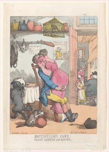 Bachelor's Fare, Bread, Cheese, and Kisses, February 10, 1813., February 10, 1813. Creator: Thomas Rowlandson