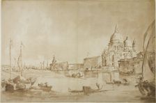 Bacino di San Marco with the Dogana del Mare and Santa Maria della Salute, c.1793. Creator: Francesco Guardi