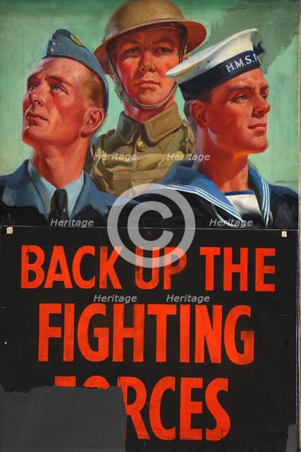 'Back Up The Fighting Forces', World War II poster, c1939-c1945. Creator: Mackinlay.