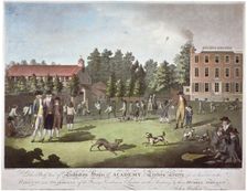 Back view of Salvadore House Academy, Tooting, Wandsworth, London, 1787. Artist: James Walker