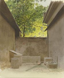 Back yard, 1875. Creator: Carl Theodor Reiffenstein