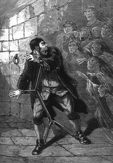 "Back-back, you grinning fiends!" yelled Sweeney Todd, c1880. Creator: Unknown