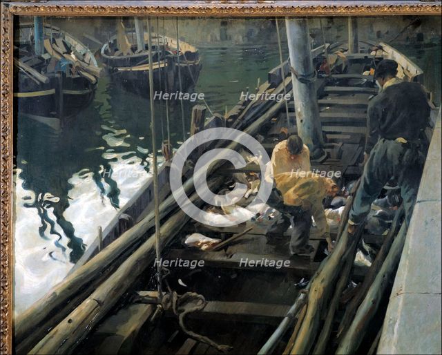 Back from fishing', oil.