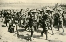 Back from Pozières: Australian machine-gunners... First World War, 1916, (c1920). Creator: Unknown
