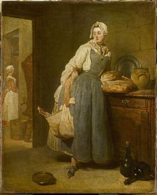 Back from the Market , 1739. Creator: Chardin, Jean-Baptiste Siméon (1699-1779)