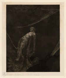 Back into Nothingness, plate fifteen from A Life, 1884. Creator: Max Klinger