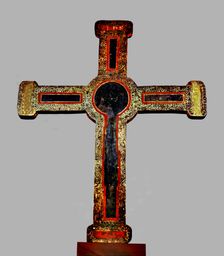 Back of the cross painted with the Agnus Dei from Bagergue, Vall D'Aran