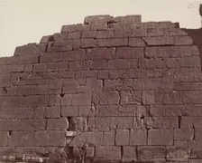 Back of the First Pylon of the Ramesseum. Luxor, West Bank, late 19th century. Creator: Henri Bechard