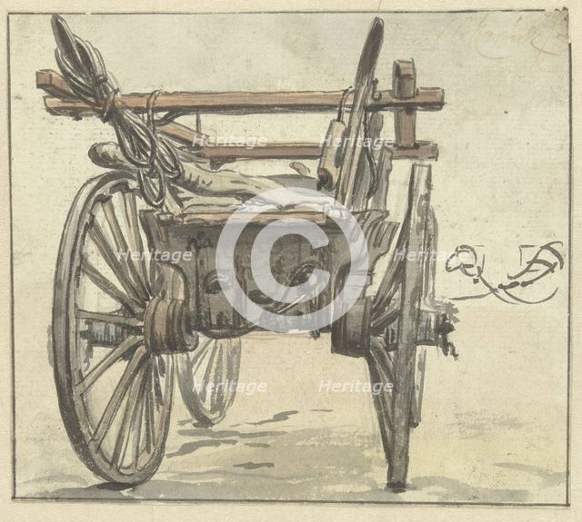 Back of a four-wheeled cart, 1770-1825. Creator: Simon Andreas Krausz.