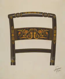 Back of Hitchcock Chair, c. 1936. Creator: Lawrence Flynn