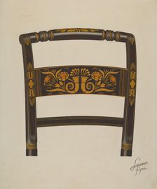 Back of Hitchcock Chair, c. 1936. Creator: Lawrence Flynn